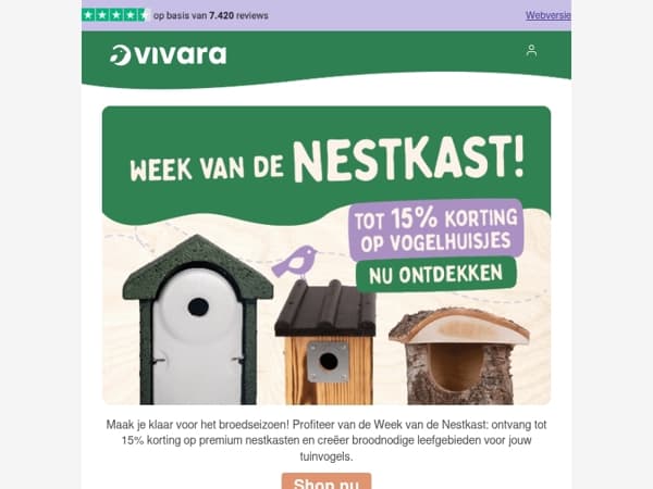 🏡 Week van de Nestkast: 15% korting