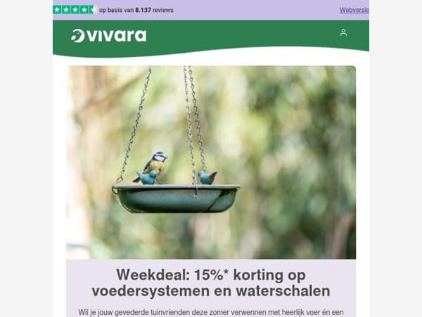 💚 Weekdeal: 15% korting op voedersystemen
