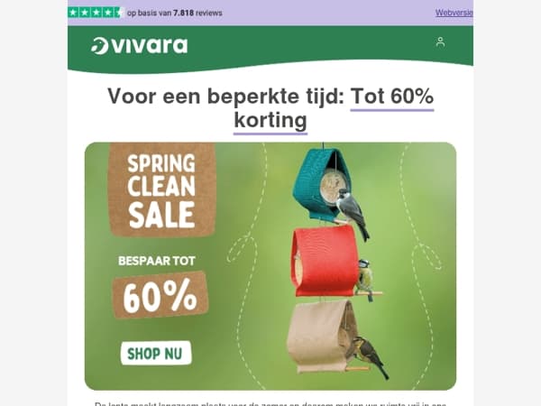 ✨ Tot 60% korting tijdens de Spring Clean Sale