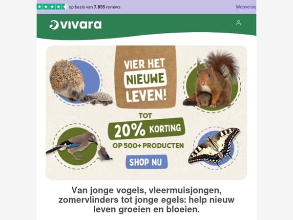 🪺 20% korting om nieuw leven te vieren