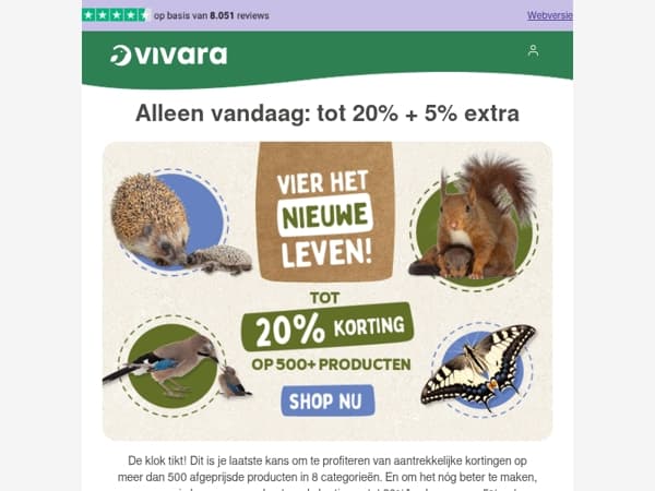 🚨 Alleen vandaag: 20% korting + 5% EXTRA