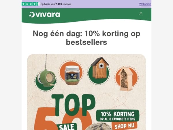 🎯 Laatste kans: 10% korting op de Top 50