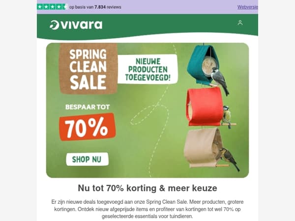 ⚡ Spring Clean: nu tot 70% korting