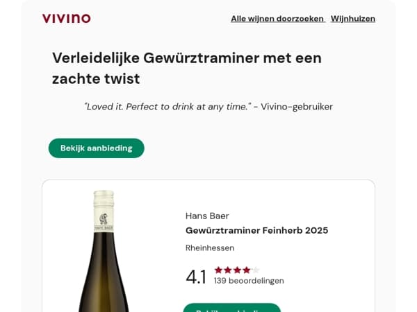 Verleidelijke Gewürztraminer met een zachte twist