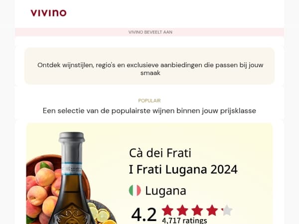 Top beoordeelde wijnen, speciaal voor jou geselecteerd