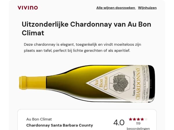 Uitzonderlijke Chardonnay van Au Bon Climat