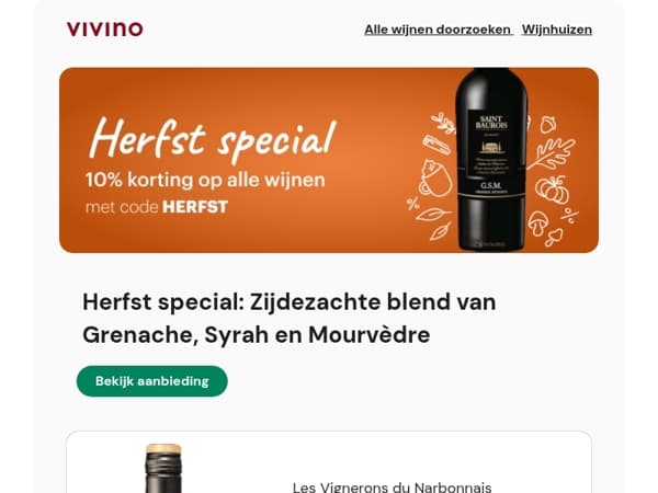 Herfst special: Zijdezachte blend van Grenache, Syrah en Mourvèdre  