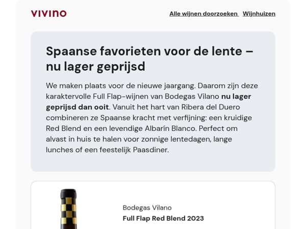 Opruiming bij Vilano | Spaanse topwijnen nu lager geprijsd dan ooit