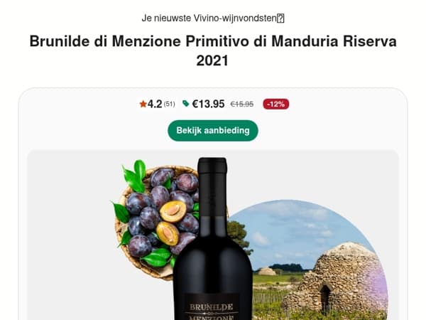 12% korting | Deze Primitivo di Manduria rode wijn verleid je met zijn zwart fruit en eikenhout  smaken