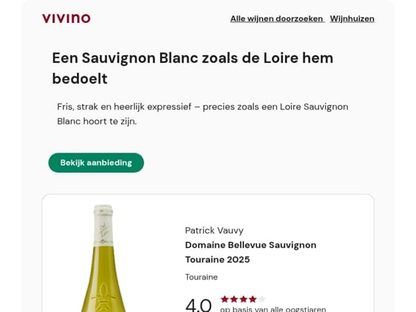 Nieuwste aanwinst: Een klassieke Touraine Sauvignon