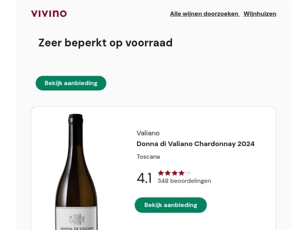 Bespaar 15%: 4.1★ Prachtige Chardonnay uit Toscane