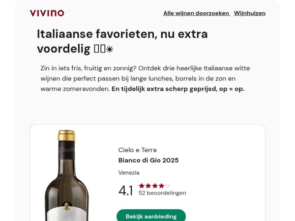 Drie Italiaanse topwijnen voor een spotprijs