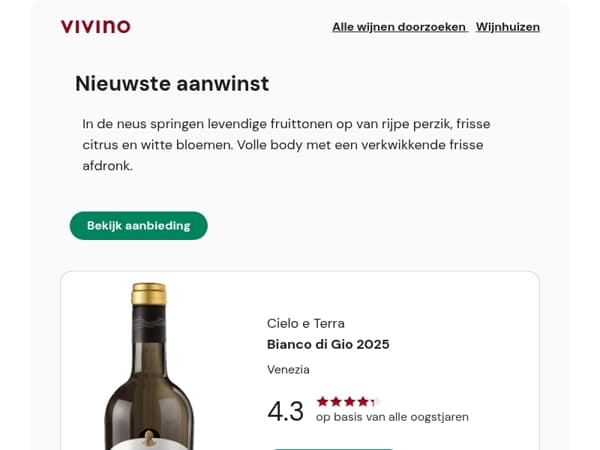 Italiaans wit met hoge Vivino score