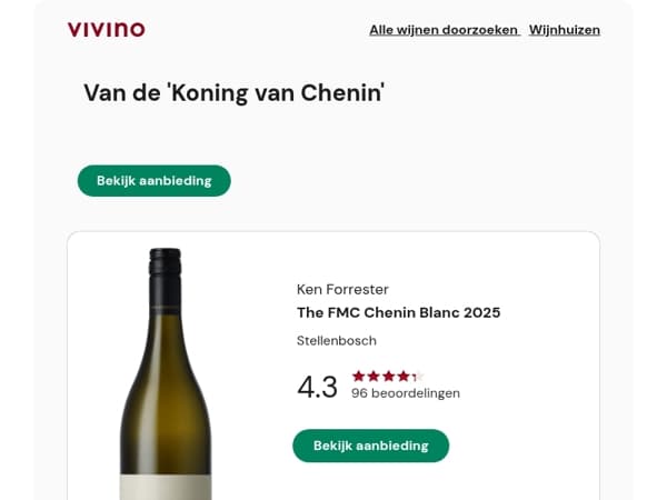 Slechts beperkt beschikbaar: Ken Forresters iconische FMC Chenin Blanc