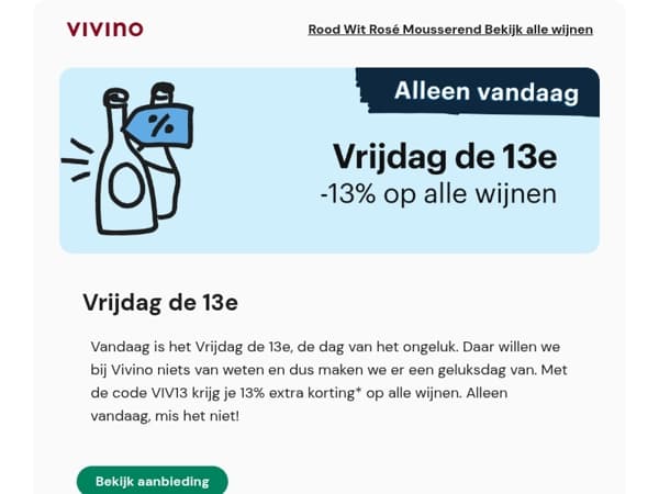 Vrijdag de 13e: Koningswijn van Cantine Paradiso