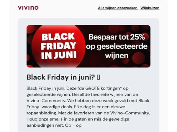 Black Friday in juni: we zijn van start! 