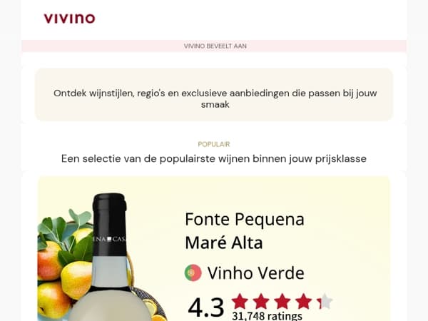 Top beoordeelde wijnen, speciaal voor jou geselecteerd