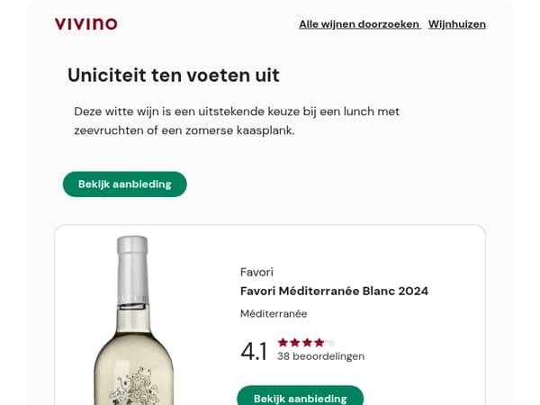 4.1 ⭐ Favori's Méditerranée Blanc