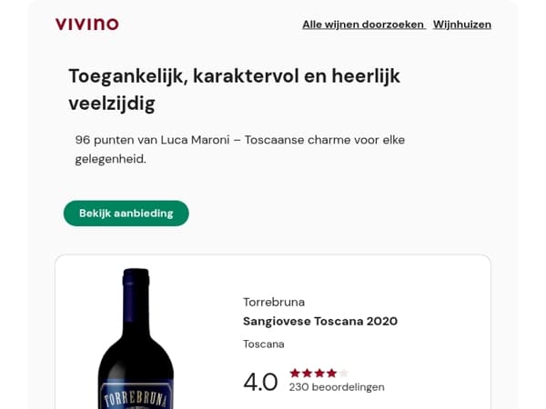 Torrebruna Sangiovese: Toscaanse charme in het glas