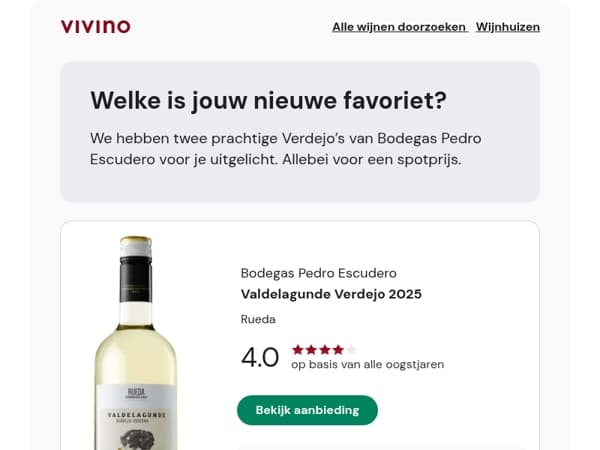 Twee prachtige Verdejo’s van Bodegas Pedro Escudero