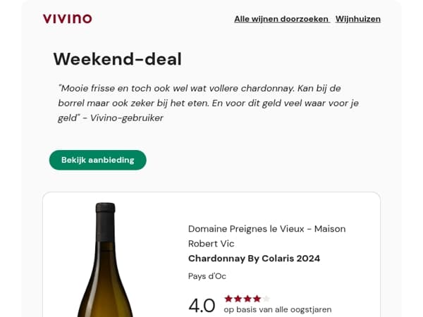 Elegante Chardonnay: Koop 12 flessen en ontvang 25% extra korting