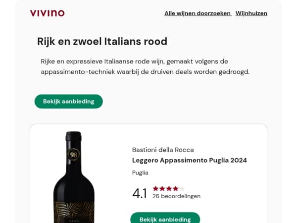 4.1 ⭐ Rijk en zwoel Italians rood
