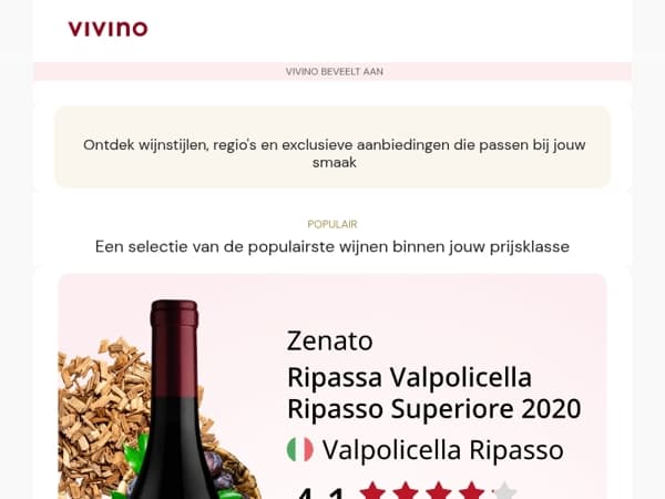 Top beoordeelde wijnen, speciaal voor jou geselecteerd