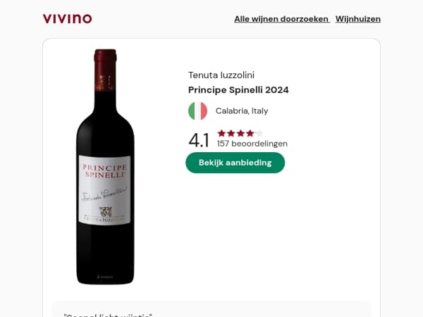Vol en soepel rood van de inheemse Gaglioppo druif 