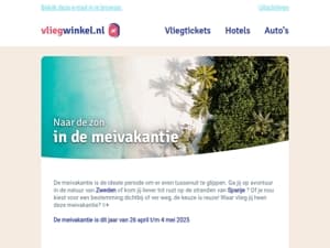 Zoek je goedkope vliegtickets voor de meivakantie?