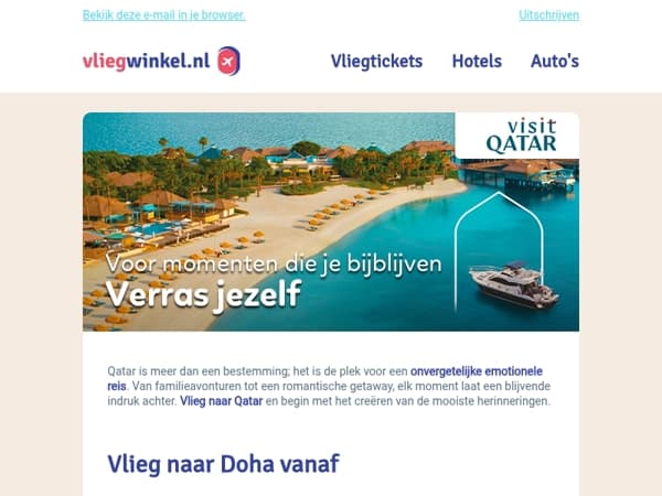 Mailaanbiedingen, het is tijd om de wonderen van Qatar te ontdekken!
