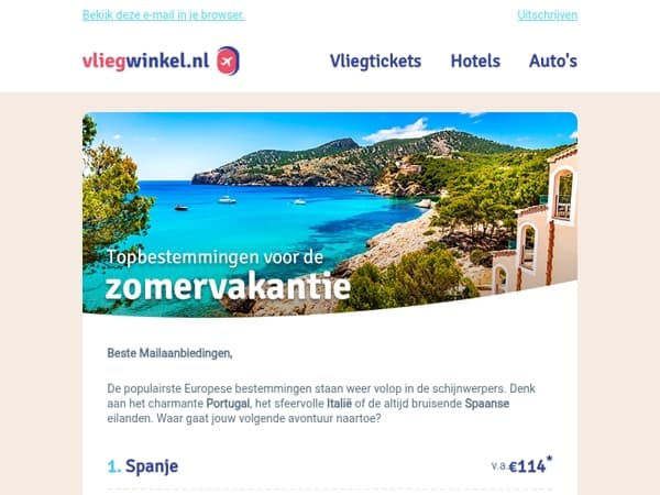 Ontdek de topbestemmingen voor de zomer ☀