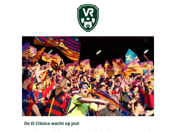 Beleef de El Clásico live en profiteer tijdelijk van € 50 extra korting! 🤩