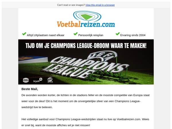 Tijd om je Champions League-droom waar te maken!