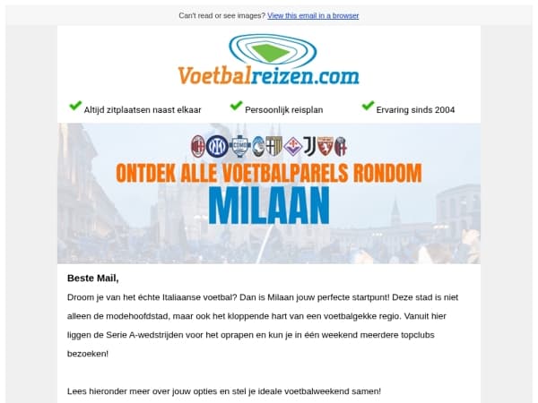 🇮🇹 Ontdek alle voetbalparels rondom Milaan