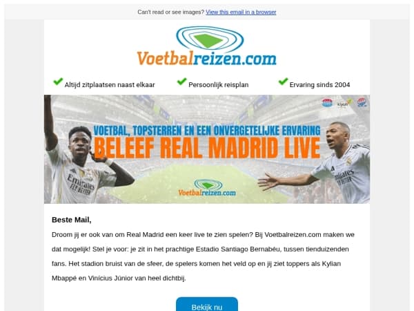 ⚽ Hala Madrid! Live naar het Bernabéu