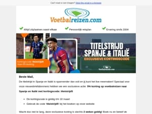⚽ Exclusieve korting op voetbalreizen naar Spanje en Italië!
