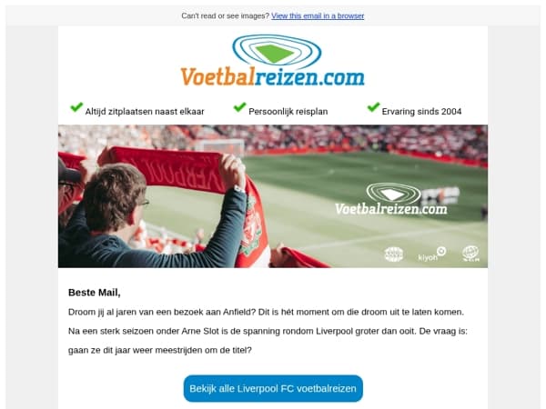 🔴⚪ Tijd om naar Anfield te gaan!