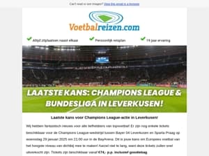 Laatste kans: Champions League & Bundesliga in Leverkusen!