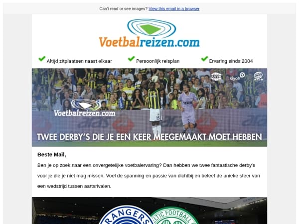 ⚽ Twee derby’s die je een keer meegemaakt moet hebben