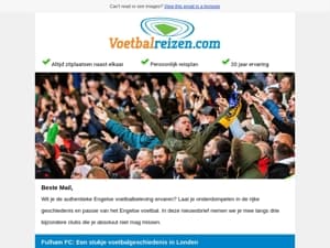 ⚽ Beleef de authentieke Engelse voetbalsfeer