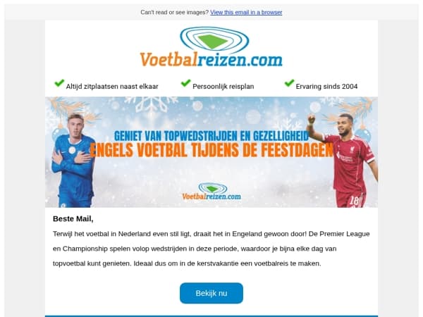 ⚽ Engels voetbal tijdens de feestdagen