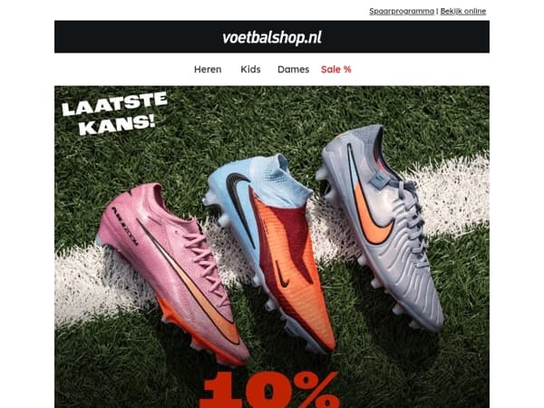 ⏱​ Laatste Kans! 🏃‍♂️💨 10% EXTRA korting op alles van Nike!