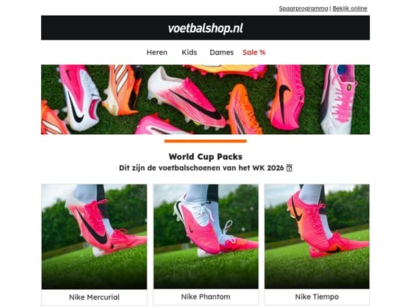 Dit zijn de voetbalschoenen van het WK 2026
