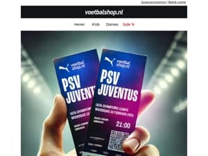 Win tickets voor PSV - Juventus!