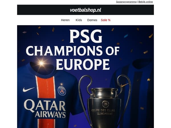 🔥🏆 Korting tot 60% op Paris Saint Germain kleding!