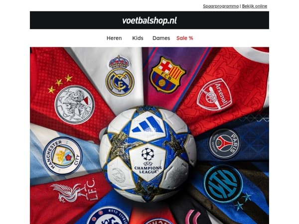 🔥De Champions League is terug! Scoor nu jouw favoriete clubshirt! ⚽