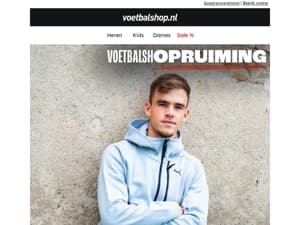 🚨 Voetbalshopruiming! Hoge korting op lifestyle items!