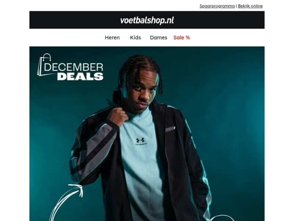 🚨 December Deals | Trainingspakken van Under Armour, Marokko en meer!