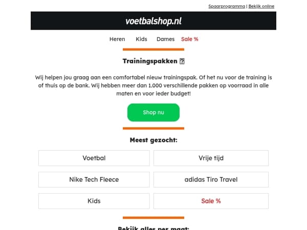 Trainingspakken Top #10