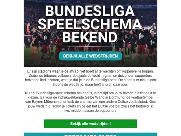 🇩🇪 Bundesliga-speelschema bekend: scoor jouw tickets
